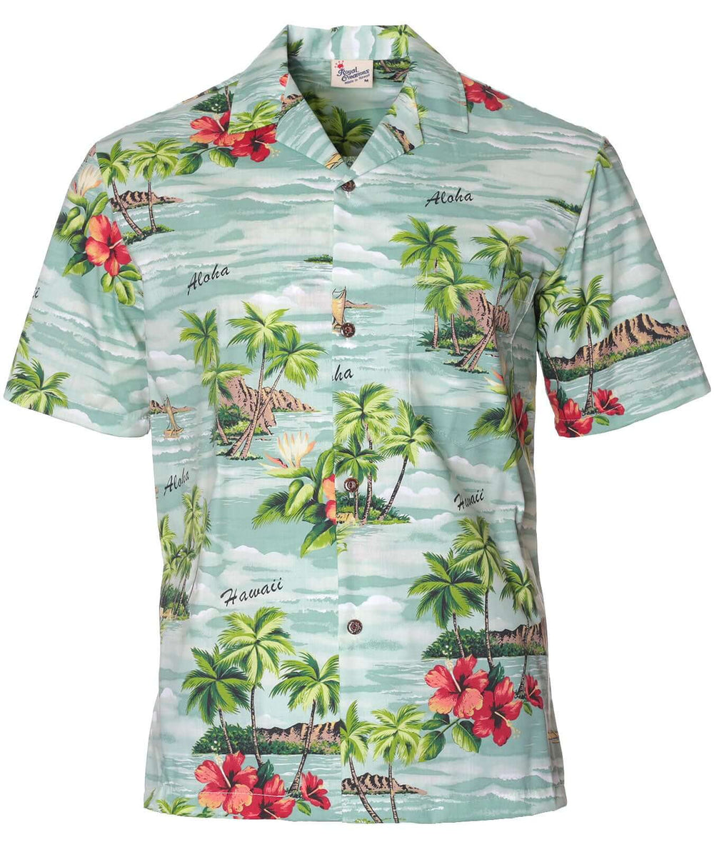 Diamond Head Hawaiian Aloha Shirt